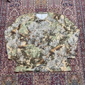 Kings Desert Shadow Camo Long Sleeve Pocket Hunting T Shirt 2XL Green Brown